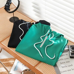 2025 personalizado 100% algodón pulóver Casual transpirable Drop-shoulder Hoodies Premium elegante sudaderas con capucha para mujer - Product Image 2