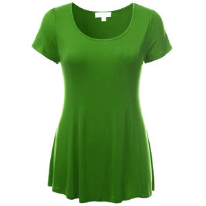 T-shirt en coton à manches courtes et col rond pour femme de qualité supérieure Respirant Design décontracté ample Assurance qualité Taille XL Tricoté. - Product Image 2