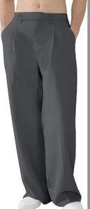 Pantalones de Vestir Casuales Vintage Estilo Old Money Holgados para Hombre, Plisados - Product Image 3