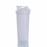 Gourde shaker en PP sans BPA, anti-fuite, pour protéines, bouteille de mélange en plastique, à boire directement, pour la gym et les voyages
