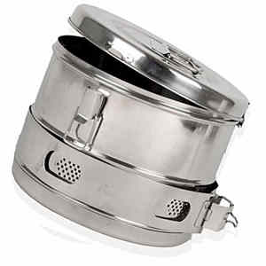 Tambour autoclave en acier inoxydable allemand à usage intensif personnalisable, marque privée, utilisation hospitalière, plateau d'instruments chirurgicaux réutilisables - Product Image 2