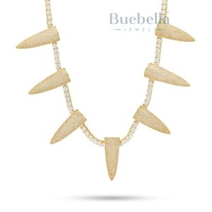 925 Plata 14K chapado en oro 5mm moissanita diamante Wakanda cadena inspirada collar de joyería fina para hombres - Product Image 1