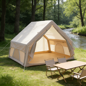 Tente de <span class=keywords><strong>camping</strong></span> gonflable d'extérieur de luxe de 6,3 m² en tissu Oxford 300D imperméable quatre saisons, une chambre, à gonflage rapide - Product Image 2