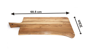Venta al por mayor de utensilios de cocina personalizados de madera de acacia, tabla de cortar rectangular, tabla de cortar, embalaje de una sola pieza, J N Crafts, POU-1 para - Product Image 4