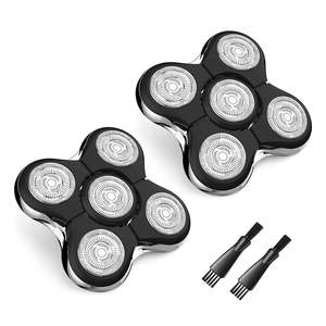 Paquete de 2 cabezales de repuesto compatibles para afeitadoras rotatorias de la serie Ultimate, impermeables IPX7, con cinco cuchillas dobles y características lavables. - Product Image 3