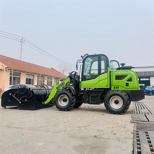 Mini-chargeuse sur pneus 500 kg, moteur diesel EPA, quatre roues motrices, chargeuse de grumes à haute efficacité pour la construction agricole et l'aménagement paysager - Product Image 2