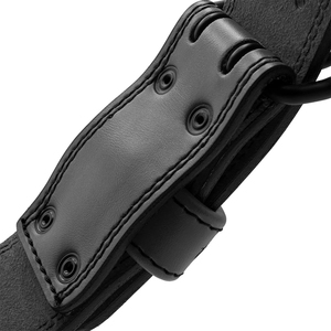 เข็มขัดยกน้ำหนักขายดี แบบสองหัวเข็มขัด หนังสีดำบุหนา 4 นิ้ว ดีไซน์ปรับแต่งได้ สำหรับเพาเวอร์ลิฟติ้งและฟิตเนส - Product Image 4