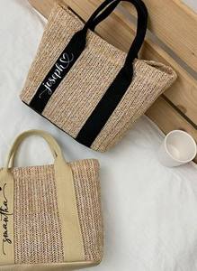 Sac de plage en paille personnalisé, cadeau personnalisé pour demoiselle d'honneur - Product Image 4