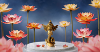 Statue d'Idole Ganesha en Laiton Indien, Faite à la Main, Décoration Moderne pour la Maison, le Temple, le Bureau, la Table, Puja Murti, Mariages, Anniversaires, Diwali, Bonne Volonté
