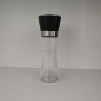 Ensemble de moulins à sel et à poivre vides de 6 oz, noyau en céramique réglable, salières et poivrières en verre, moulin à poivre et moulin à sel de cuisine