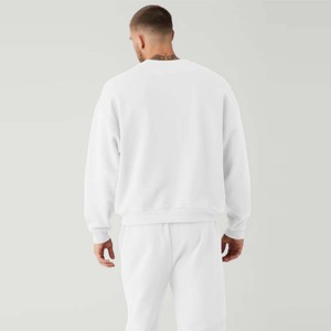 Sudadera de cuello redondo para hombre-Cómoda sudadera de lana para ropa informal, gimnasio y actividades al aire libre - Product Image 2