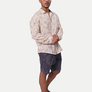 Shorts Casuales de Algodón con Lavado Ácido para Mujer, Nuevo Modelo, Servicio OEM, Diseño Personalizado con Cierre Elástico en la Cintura, Color Sólido Teñido - Product Image 4