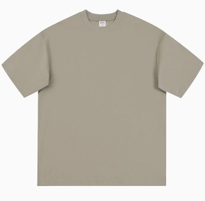 Camiseta extragrande con cuello redondo y hombros caídos para hombre, camiseta blanca de calidad de lujo con logotipo 100% de algodón orgánico para hombre - Product Image 4