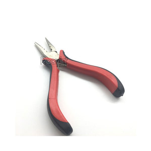 Pinzas para Extensiones de Cabello de Acero Inoxidable con Mango Rosa y Negro, Herramienta para Remover Anillos de Queratina y Extensiones de Cabello - Product Image 2