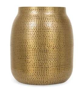 Mesa auxiliar de tambor redondo de acero inoxidable Art Deco de lujo para uso en exteriores Función de jarrón de mesa - Product Image 6