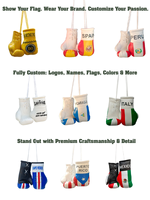 Mini-gants de boxe promotionnels en cuir à lacets, couleur personnalisée, impression de logo sur mesure, porte-clés durable pour voiture