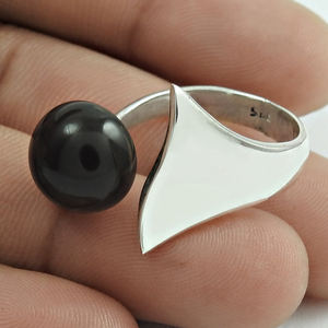 Design classique bijoux décontractés 925 argent Sterling naturel Quartz fumé pierre précieuse Unique Designer bague bijoux faits à la main pour femme - Product Image 2