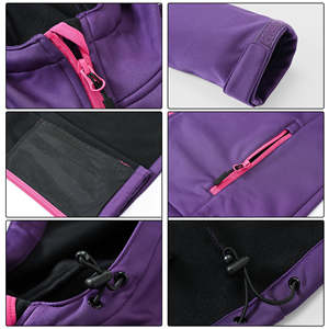 Conçu sur mesure pour femmes veste d'hiver légère à coquille souple respirant imperméable chaud vêtements d'aventure coupe-vent col à capuche - Product Image 6