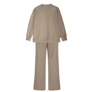 Ensemble de survêtement deux pièces surdimensionné en molleton bouclé respirant et épais avec fermeture éclair, taille personnalisée - Product Image 3