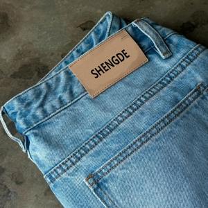 Short en jean homme rue droite Logo personnalisé cordon de serrage en coton tricoté motif floral brodé Vintage XS - Product Image 6