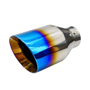 Terminal rond de 66 mm en acier inoxydable incliné, aspect titane - Product Image 3