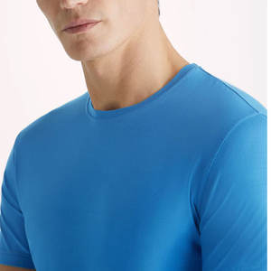 T-shirt bleu roi pour garçons, coupe classique, manches courtes, en jersey de coton tricolore - Product Image 2