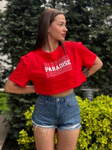 Camisas de moda para mujer Highstreet Crop Top Loose Fit Chic Style Algodón puro Hecho en Turquía Calidad Precio al por mayor - Product Image 2