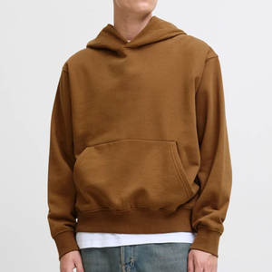 Wholesale OEM Custom Logo Winter Heavy 100% Cotton Oversized Hoodie Men's Sweatshirts Designer Solid Color Hoodie For Brand Logo - Product Image 3