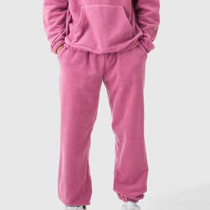 Logotipo personalizado 100% algodón polar 350 400 GSM venta al por mayor chándales pantalones acampanados pulóver Sudadera con capucha y conjunto de chándal para hombres - Product Image 4