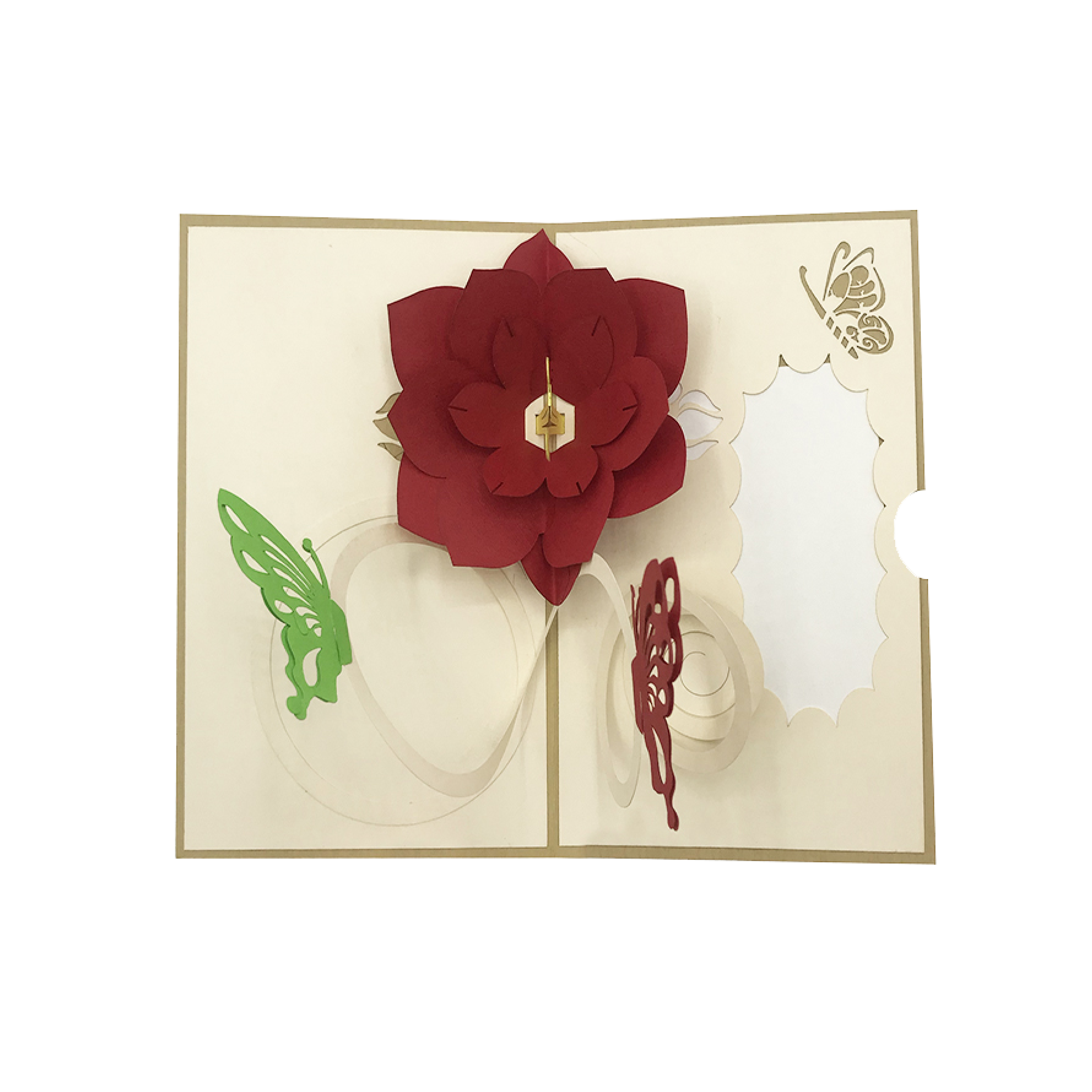 Origami sorpresa Italian Graphic Design gift biglietti d'auguri Popup 3D per dare un fiore