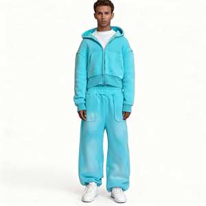 Survêtements techniques en molleton respirant pour hommes, coupe classique, logo personnalisé, haute qualité, vente en gros OEM - Product Image 3