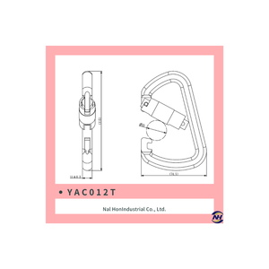 YAC012T D-Shape Carabiner Aluminum Alloy with Anodized Finish - Product Image 4