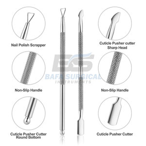BAFA SURGICAL INSTRUMENTS Lima/Pulidor de Uñas Cuadrado de Acero Inoxidable, Removedor de Gel UV, Herramienta de Arte de Uñas de Doble Punta Duradera para Manicura - Product Image 2