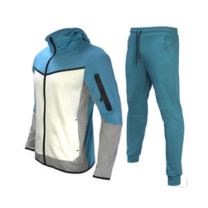 Combinaisons de survêtement évasées à logo imprimé personnalisé Ensemble pantalon de survêtement et sweat à capuche unisexe coupe ajustée pour homme - Product Image 5