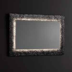 Miroir rétroéclairé par LED avec cadre noir 90x62 Verre fusionné Grit 90x62 - Product Image 1