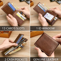 Dompet kulit desain populer kualitas grosir dompet kulit bergaya mudah digunakan mode kustom Harga Murah OEM