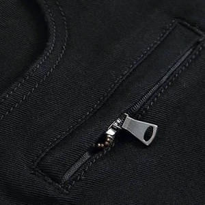 Baggy Private Label Fashionable Knee Length <b>3</b>/<b>4</b> Long Black Straight Denim Fabric <b>Shorts</b> For <b>Men</b> From Pakistan - Product Image 5