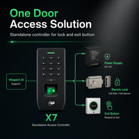 Tek Kapılı Parmak İzi Erişim Kontrol Sistemi, 125kHz RFID Kartlı PIN Tuş Takımı, USB Özelleştirilmiş Logo, ABS Malzeme, LCD Ekran