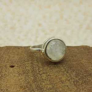 Handmade Bohemian Modern Design <b>Ring</b> Rainbow Moonstone Gemstone <b>Set</b> in 925 Sterling <b>Silver</b> Simple Band <b>Ring</b> Artisan Crafted Gift - Product Image 2