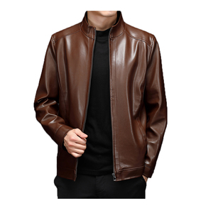 Wholesale Fashion Design Men's Autumn Winter Breathable High Quality Oversized PU Leather <b>Biker</b> <b>Jacket</b> - Product Image 3