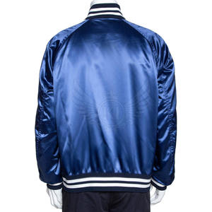 Marque privée Veste Letterman en satin Veste en coton en vrac Veste Letterman en satin la plus populaire - Product Image 3