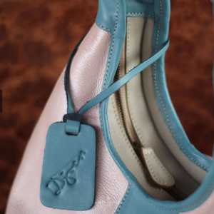 Haute qualité femmes cuir Hobo sac à la main couleur bloc conception Pastel poudre bleu Blush rose et Taupe Style Artisan indonésien - Product Image 5