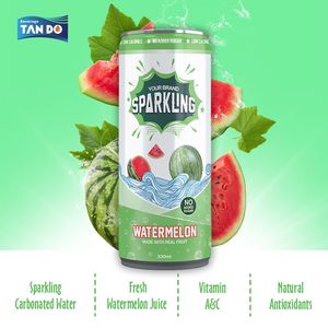 Vietnam Manufactured 330ml NFC Low Sugar Low Fat Flavored Fruit Juices Sparkling Water Watermelon Pineapple Aluminum Can Private - Product Image 6