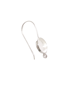 Gancho para la oreja de ajuste de plata esterlina de 4mm CON BUCLE ABIERTO POR DEBAJO Fabricante y proveedor Componentes para encontrar joyas de plata - Product Image 2