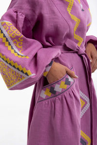 Venta caliente diseño exclusivo traer suerte Ethno Chic personalizado bordado a mano ucraniano Vestido largo de mujer estilo bohemio Maxi vestido - Product Image 4