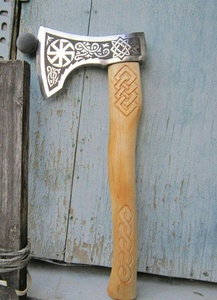 Wholesale Customized High Quality OEM ODM Service Professional Damascus Hunting Survival Handmade High Carbon Steel <b>Viking</b> <b>Axe</b> - Product Image 4