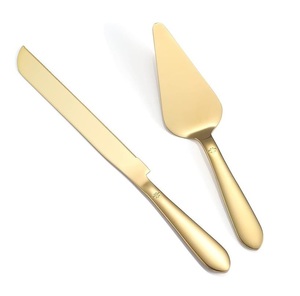 Juego de cuchillos y servidor de pasteles de acero inoxidable de alta calidad con detalles antiguos para decoración de mesa de postres de inspiración vintage - Product Image 5