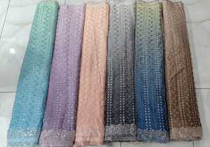 100% tela de seda pura para vestidos saris y ropa de novia textura suave brillo natural disponible en colores personalizados para pedidos al por mayor - Product Image 3