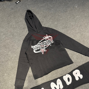 ชุดวอร์มผ้าฝ้ายสำหรับผู้ชายแขนยาวแบบเต็มตัวสำหรับผู้ชายเสื้อวอร์มผ้าคอตตอนระบายอากาศได้ดีใส่สบายโลโก้แบบกำหนดเอง - Product Image 4