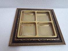 Bandeja de metal para chocolate Bandeja rectangular Borde en relieve e inferior Metal Candy Chocolate - Product Image 2